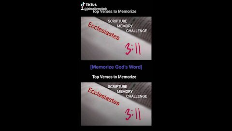 Top Verses To Memorize, Ecclesiastes 3:11