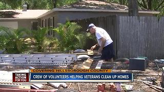 Crew of volunteers help veterans clean up their homes