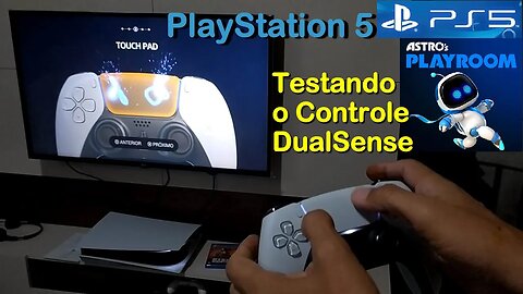 Testando o controle DualSense do Playstation 5, jogando Astro's Playroom