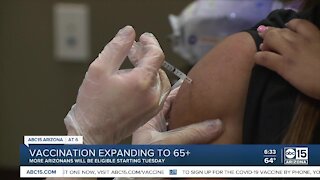 Arizona to start vaccinating people 65 and older starting next Tuesday