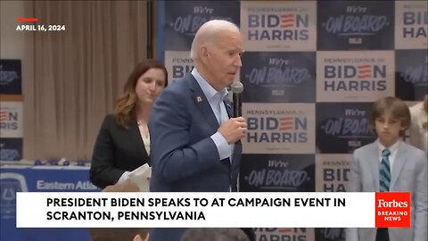 FJB could not understand the large posters with "F-Biden" on them