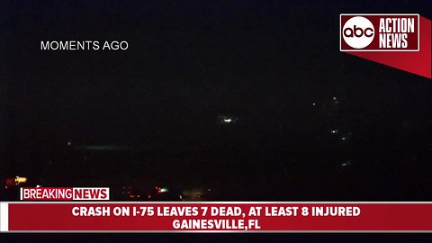 Action Air 1 over scene of fiery fatal crash on I-75