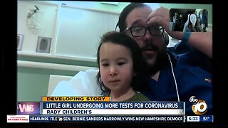 Child returns to hospital for further coronavirus tests