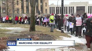 Hundreds take to the streets of Buffalo in Women's March