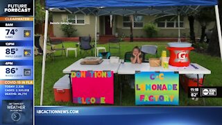 7-year-old cancer survivor sells lemonade to help other children with cancer