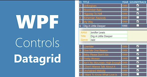 WPF Controls | 27-Datagrid | Search, Filter Rows , Filtering datagrid data| Part 10