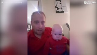 Padre fa addormentare il bambino con tecniche di 'ipnosi'