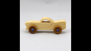 Wood Toy Car Handmade and Finished Itty Bitty Caddy