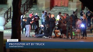 Buffalo police: protester struck by vehicle in Niagara Square