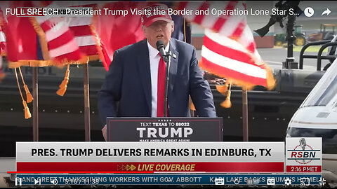 FULL SPEECH - President Trump Visits the Border and Operation Lone Star Service Members - 11/19/23