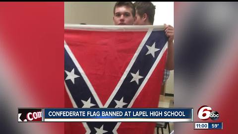 Confederate flag banned at Lapel High School, causes chaos between student groups