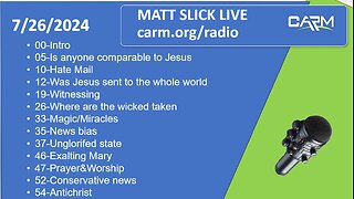 Matt Slick Live, 7/26/2024