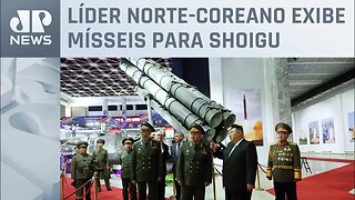 Kim Jong-un mostra armas da Coreia do Norte para ministro da Defesa da Rússia