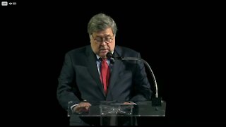 U.S. Attorney General William Barr speaks at Det. Skernivitz’s funeral