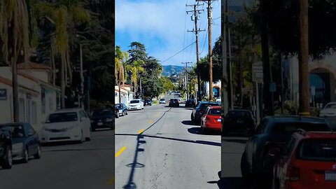 ☀️Driving through sunny Santa Barbara in Feb 2023 #shorts #vanlife #travel #travelvlog #trending