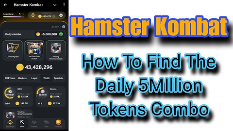 Hamster Kombat | Daily Combo Cards | Date 11 July 2024 | Claim 5M HMSTR Coins