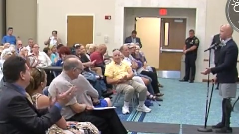 Strong emotions at Congressman Brian Mast town hall meeting in Jupiter