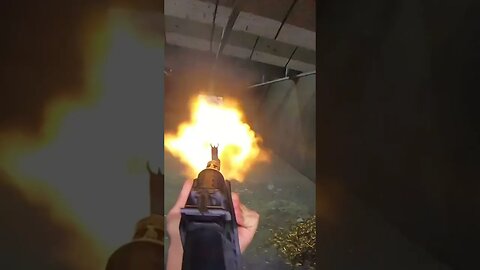 POV shooting an AK 47