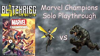 Wasp vs Rhino Marvel Champions Card Game Solo Playthrough