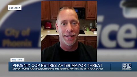 Officer accused of making threats against Phoenix mayor decides to resign following investigation