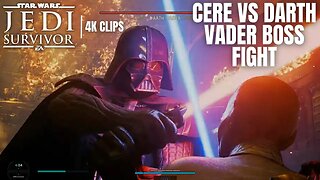 Cere vs Darth Vader FULL BOSS FIGHT | Star Wars Jedi Survivor 4K Clips