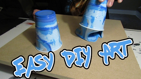 Easy DIY Art - Flip Cup Painting