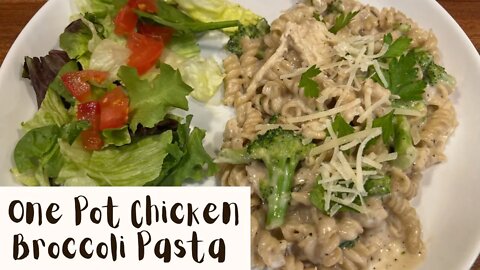 One Pot Chicken Broccoli Pasta - Rotisserie Chicken