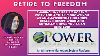 Sharing Links Really Doesn't Work And Actually Shows You As An Amateur!