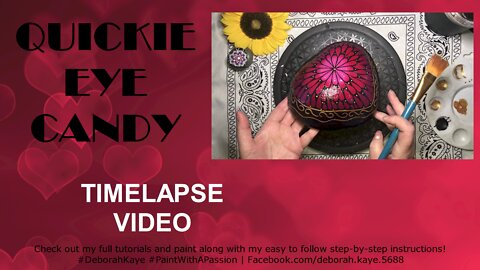 Quickie Eye Candy Video: River Rock Heart Acrylic Painting Tutorial