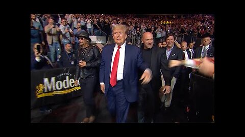 Trump, Kid Rock, Tucker and Dana White UFC 295 Entrance