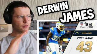 Rugby Player Reacts to DERWIN JAMES (Los Angeles Chargers, S) #43 NFL Top 100 Players in 2022