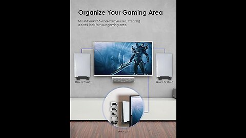 NexiGo Wall Mount Set for Playstation 5 (Disc & Digital), [Space Saving & Improved Airflow]