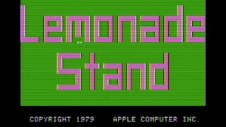 Lemonade Stand on the Apple II+ 1979