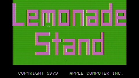 Lemonade Stand on the Apple II+ 1979