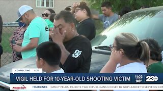 Vigil held for 10 year old girl shot in Arvin