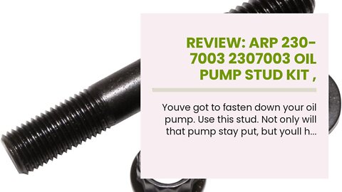 Review: ARP 230-7003 2307003 Oil Pump Stud Kit , Black