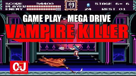 Encarando os desafios em "Vampire Killer" para o Mega Drive (Game Play)