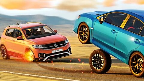 CARS VS SWITCHBACK ROAD X LOG TRAP X TRAIN TRACKS ▶️ BEAMNG DRIVE