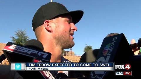 Tim Tebow Expected to be in Fort Myers