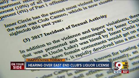 Hearing over East End club's liquor license