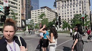 Unrecognizable Montreal Downtown Sunny Afternoon Urban Vibes Beat
