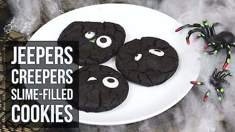 Jeepers Creepers Slime-Filled Cookies | Fun Kid-Approved Halloween Cookie Recipe by Forkly