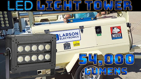 LED LIGHT TOWER - Towable, Portable Up to 25 Feet High & 54,000 LUMENS!
