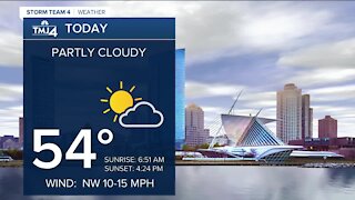 Cool down moves in with afternoon highs in the lower 50s Friday