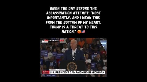Biden The day Before TRUMP assassination attempt