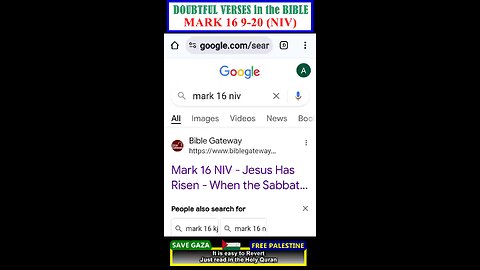 DOUBTFUL VERSES in the BIBLE - MARK 16 9-20 (NIV) #why_islam #whyislam #whatisislam #Muslim #islam