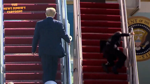 Hilarious: Olympic Games - Attempting Air Force One Stairway Ascent - Donald Trump from USA vs. Joe Biden representing the United States of Ukraine.