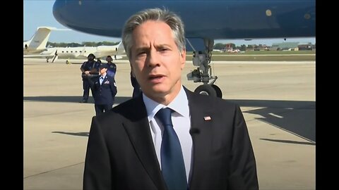 'We Stand With Israel': Secretary of State Antony Blinken Addresses Press Before Heading to Mideast