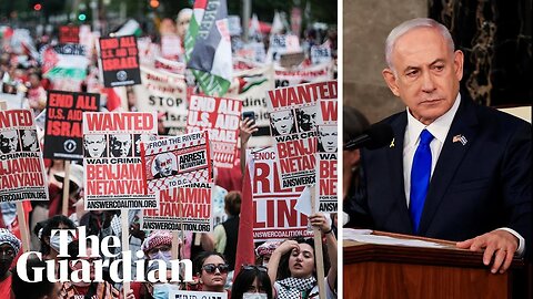 Protests in Washington as Benjamin Netanyahu addresses US Congress