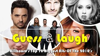 Guess Billboard's Top 10 Biggest Hits Of The 2010's in This Funny Animated Song Title Challenge!
